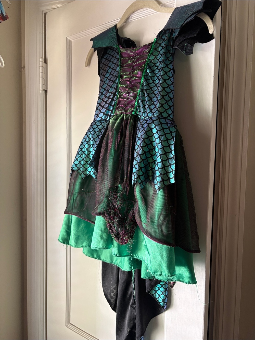 Kids Dragon Green and Purple Costume Dress